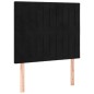 vidaXL Giroletto a Molle con Materasso Nero 120x200 cm in Velluto
