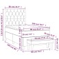 Giroletto a Molle con Materasso Rosa 80x200 cm in Velluto