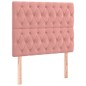 vidaXL Giroletto a Molle con Materasso Rosa 90x190 cm in Velluto