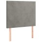 vidaXL Giroletto a Molle con Materasso Grigio Chiaro 100x200cm Velluto