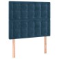 Giroletto a Molle con Materasso Blu Scuro 90x200 cm in Velluto