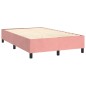 Giroletto a Molle con Materasso Rosa 120x200 cm in Velluto