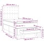 vidaXL Giroletto a Molle con Materasso Rosa 100x200 cm in Velluto