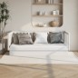 Dormeuse Bianca 80x200 cm in Legno Massello di Pino Dormeuse Bianca 80x200 cm in Legno Massello di Pino