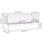vidaXL Dormeuse senza Materasso Bianco 75x190 cm in Legno di Pino