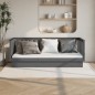 Dormeuse Grigia 90x200 cm in Legno Massello di Pino Dormeuse Grigia 90x200 cm in Legno Massello di Pino