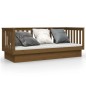 Dormeuse Marrone Miele 75x190 cm in Legno Massello di Pino Dormeuse Marrone Miele 75x190 cm in Legno Massello di Pino