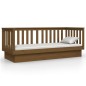 Dormeuse Marrone Miele 75x190 cm in Legno Massello di Pino Dormeuse Marrone Miele 75x190 cm in Legno Massello di Pino