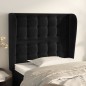 Testiera ad Orecchio Nera 83x23x118/128 cm in Velluto Testiera ad Orecchio Nera 83x23x118/128 cm in Velluto