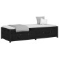 Dormeuse Nera 75x190cm 2FT6 Small Single Legno Massello di Pino Dormeuse Nera 75x190cm 2FT6 Small Single Legno Massello di Pino