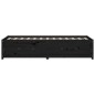 Dormeuse Nera 75x190cm 2FT6 Small Single Legno Massello di Pino Dormeuse Nera 75x190cm 2FT6 Small Single Legno Massello di Pino