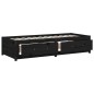 Dormeuse Nera 75x190cm 2FT6 Small Single Legno Massello di Pino Dormeuse Nera 75x190cm 2FT6 Small Single Legno Massello di Pino