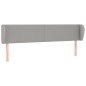 Testiera ad Orecchio Grigio Chiaro 163x23x78/88 cm in Tessuto Testiera ad Orecchio Grigio Chiaro 163x23x78/88 cm in Tessuto