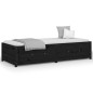 Dormeuse Nera 90x190 cm 3FT Single in Legno Massello di Pino Dormeuse Nera 90x190 cm 3FT Single in Legno Massello di Pino
