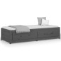 Dormeuse Grigia 75x190 cm 2FT6 Small Single in Massello di Pino Dormeuse Grigia 75x190 cm 2FT6 Small Single in Massello di Pino