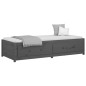 Dormeuse Grigia 75x190 cm 2FT6 Small Single in Massello di Pino Dormeuse Grigia 75x190 cm 2FT6 Small Single in Massello di Pino