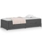 Dormeuse Grigia 75x190 cm 2FT6 Small Single in Massello di Pino Dormeuse Grigia 75x190 cm 2FT6 Small Single in Massello di Pino