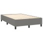 Giroletto a Molle con Materasso Grigio Scuro 120x200 cm Tessuto