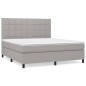 vidaXL Giroletto a Molle con Materasso Grigio Chiaro180x200 cm Tessuto