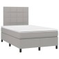 vidaXL Giroletto a Molle con Materasso Grigio Chiaro 120x200cm Tessuto