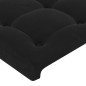 Testiera ad Orecchio Nera 83x23x118/128 cm in Velluto Testiera ad Orecchio Nera 83x23x118/128 cm in Velluto