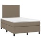 vidaXL Giroletto a Molle con Materasso Tortora 120x200 cm in Tessuto