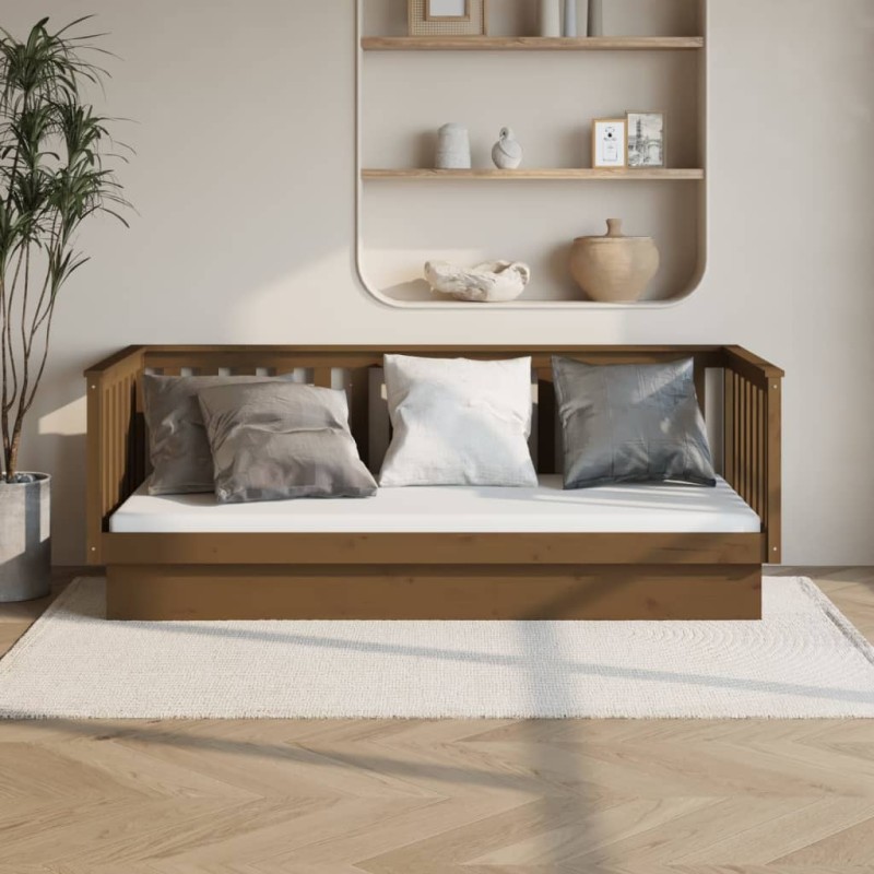 Dormeuse Miele 80x200 cm in Legno Massello di Pino Dormeuse Miele 80x200 cm in Legno Massello di Pino