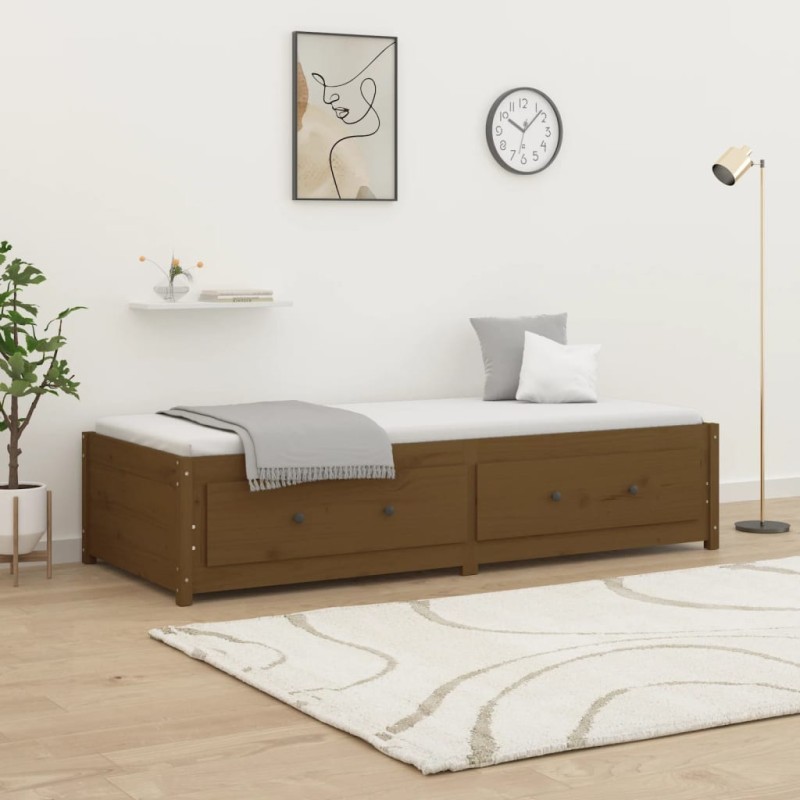 Dormeuse Miele 80x200 cm in Legno Massello di Pino Dormeuse Miele 80x200 cm in Legno Massello di Pino