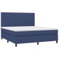 Giroletto a Molle con Materasso Blu 160x200 cm in Tessuto