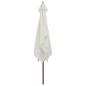 Ombrellone 200x300 cm Palo in Legno Bianco Crema