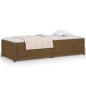Dormeuse Marrone Miele 90x200 cm in Legno Massello di Pino Dormeuse Marrone Miele 90x200 cm in Legno Massello di Pino