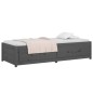 Dormeuse Grigia 90x190 cm 3FT Single in Legno Massello di Pino Dormeuse Grigia 90x190 cm 3FT Single in Legno Massello di Pino