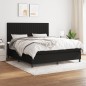 vidaXL Giroletto a Molle con Materasso Nero 180x200 cm in Tessuto