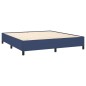 vidaXL Giroletto a Molle con Materasso Blu 180x200 cm in Tessuto