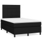 vidaXL Giroletto a Molle con Materasso Nero 120x200 cm in Tessuto