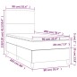 vidaXL Giroletto a Molle con Materasso Grigio Chiaro 90x200 cm Tessuto