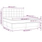 vidaXL Giroletto a Molle con Materasso Grigio Scuro 160x200 cm Tessuto