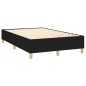 vidaXL Giroletto a Molle con Materasso Nero 120x200 cm in Tessuto