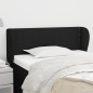 Testiera ad Orecchio Nera 93x23x78/88 cm in Tessuto Testiera ad Orecchio Nera 93x23x78/88 cm in Tessuto