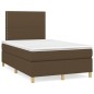vidaXL Giroletto a Molle con Materasso Marrone Scuro 120x200cm Tessuto