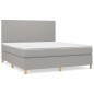 vidaXL Giroletto a Molle con Materasso Grigio Chiaro180x200 cm Tessuto