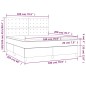 vidaXL Giroletto a Molle con Materasso Grigio Scuro 180x200 cm Tessuto