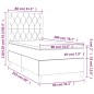 Giroletto a Molle con Materasso Grigio Chiaro 80x200 cm Tessuto