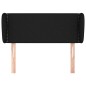 Testiera ad Orecchio Nera 93x23x78/88 cm in Tessuto Testiera ad Orecchio Nera 93x23x78/88 cm in Tessuto