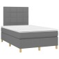 vidaXL Giroletto a Molle con Materasso Grigio Scuro 120x200 cm Tessuto
