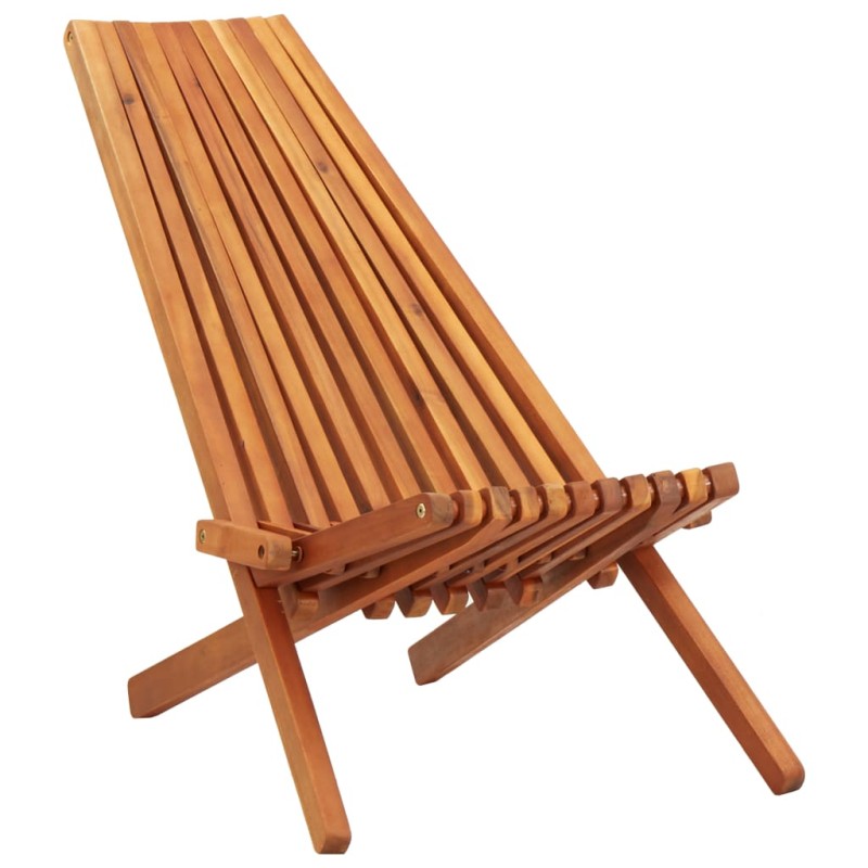 Sedia a Sdraio da Giardino Pieghevole Legno Massello d'Acacia Sedia a Sdraio da Giardino Pieghevole Legno Massello d'Acacia