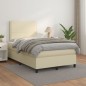 Giroletto a Molle con Materasso Crema 120x200 cm in Similpelle