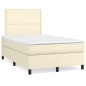 Giroletto a Molle con Materasso Crema 120x200 cm in Similpelle