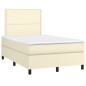 Giroletto a Molle con Materasso Crema 120x200 cm in Similpelle
