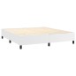 Giroletto a Molle con Materasso Bianco 160x200 cm in Similpelle